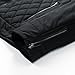 Mens Diamond Quilted Bomber Jacket Stand Collar Lightweight Varsity Jackets Winter Warm Padded Coats Outwear (Black,X-Large)