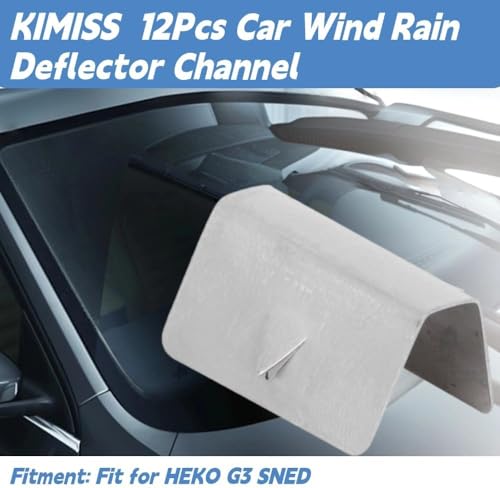 Image of Wind Deflector Clips,12Pcs Car Wind Rain Deflector Channel Stainless Steel Fixing Retaining Clips Fit for G3