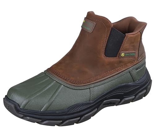 John Deere Men's Slip-ins Midcut Waterproof Chelsea Duckboot with Goodyear Rubber