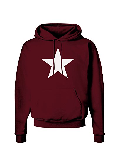 TOOLOUD White Star Dark Hoodie Sweatshirt Hooded Pullover Pockets