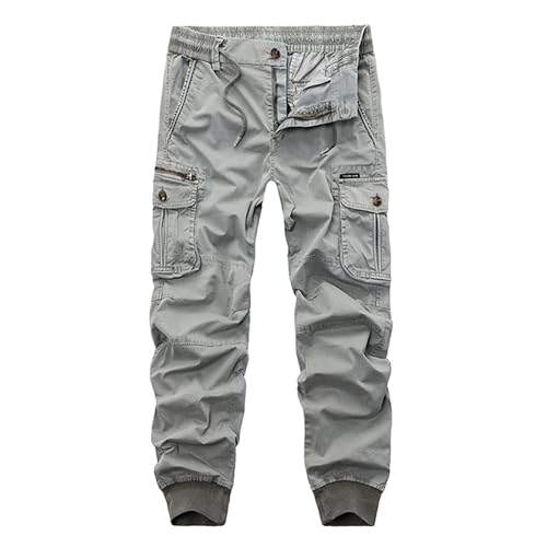 Men's Cargo Pants Solid Color Large Size Multi-Pocket Casual Pants2