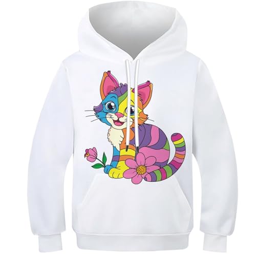 Sweat à capuche enfant imprimé 3D chaton : fini les pulls ternes sans poche