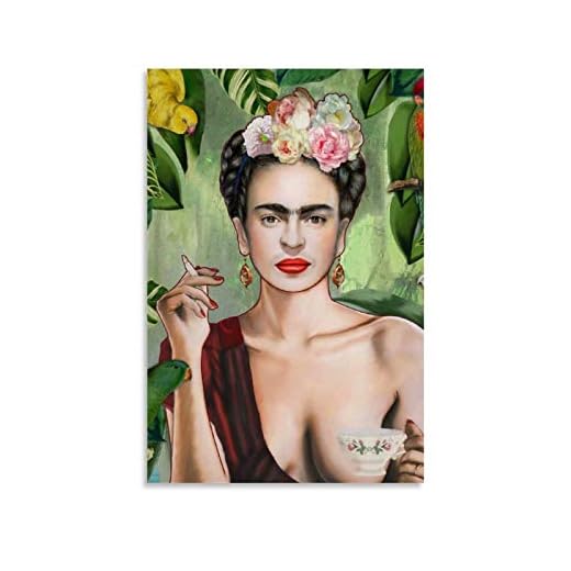 JUYT Kunstdruck auf Leinwand, Motiv: Frida Kahlo Con Amigos, 60 x 90 cm