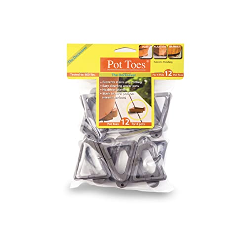 Bosmere Pot Toes Plant Pot Risers for Indoor and Outdoor Prevent Stains and Rotting on Wood Cement and Tile