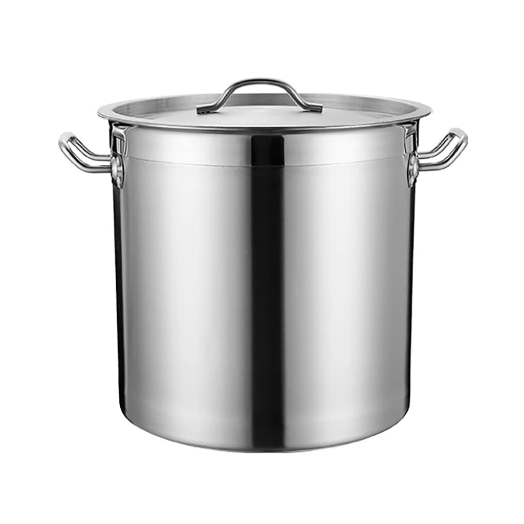 Stainless steel soup pot, 304 Stainless Steel - Large Professional Safe Suitable for All Stove(40cm*40cm(45L))