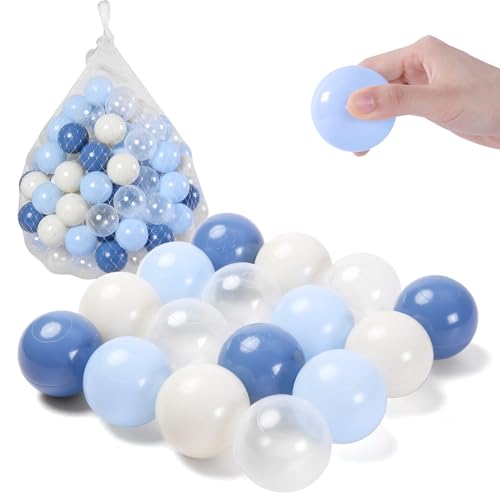 TRENDPLAY Plastic Balls for Ball Pits - Pack of 170 Hollow Balls- Safe and Exciting Playtime - Perfect for Baby Pools, Birthday Party Decoration (Navy) by TRENDPLAY - Used condition - Image 8