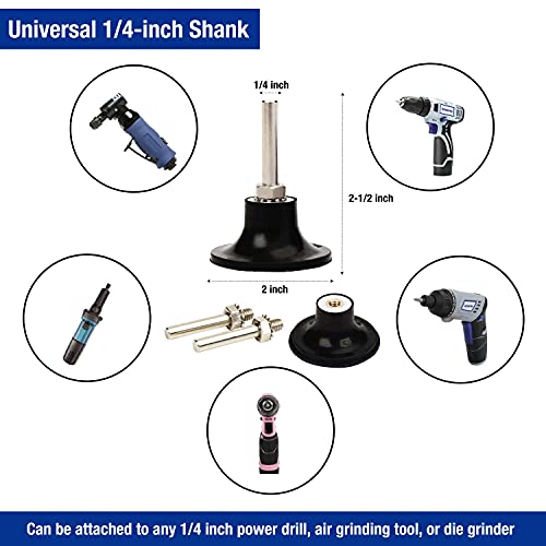 Workpro 101-Pieces Sanding Discs Set, 2 Inch Discs With 1/4 Inch Holder, Surface Conditioning Disc For Die Grinder Surface Prep Strip Grind Polish Burr Finish Rust Paint Removal #TOP5