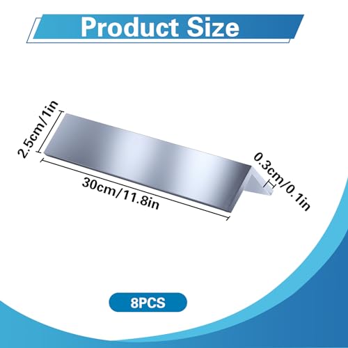 8 Stück Aluminium Winkel 25x25x3mm 300mm Länge Aluwinkel L-Profil Aluprofil Winkelprofil für DIY-Projekte