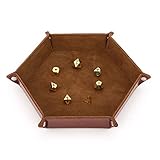 Dice Tray, Dice Box, Dice Holder, Storage Box for RPG Table Games, Double Sided Foldable, Folds Flat, Fits in Board Game Box for Roleplaying RPG by Crystal Lemon