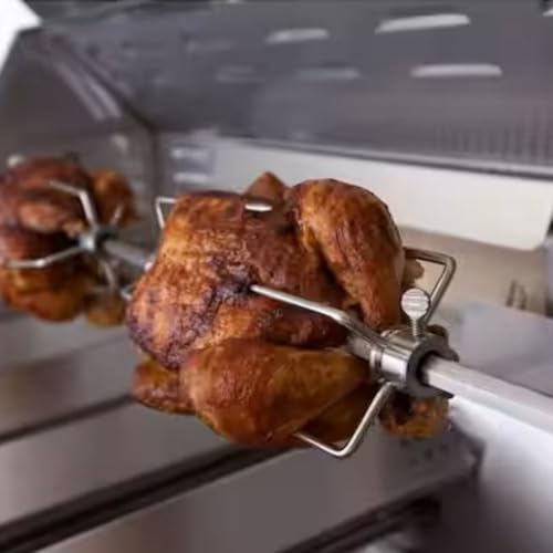 Image of Spire 36 in. Rotisserie Grilling Kit with Motor, 4 Forks, Stainless Steel