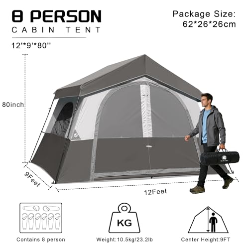 HG 8 Person Cabin Tent
