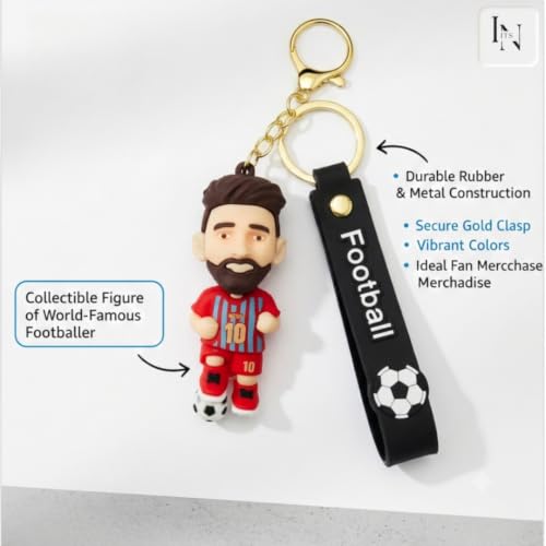 Image of Football jersey Keychain | Ronaldo key chains | messi Keychain | 3D Cute silicone key chain for bike men | soccer Keyring gifts for boys | anime key holder for bag