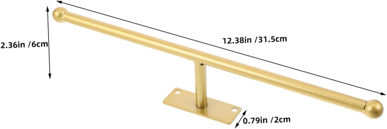 LABRIMP 4pcs Wall Mounted Jewelry Organizer Rack with Hooks for Necklaces Earrings Bracelets Headbands Glasses, Golden Metal Hanging Display Storage for Home Bedroom