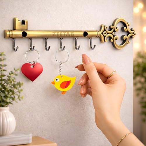 Royal Key Shape Key Holder | Rajwadi Chabi Key Stand with 6 Hook ...
