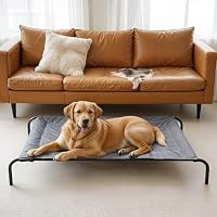 Italian Bed Linen Hundebett 'Comfort' – 85x85x33 Cm, Erhöht, Wasserabweisend