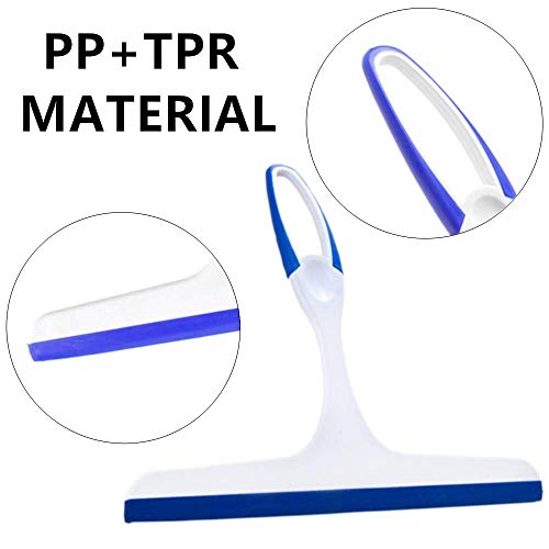 NA Lot de 2 raclettes pour fenêtre avec poignée antidérapante, essuie-glace pour cuisine, maison, voiture, salle de bain, miroir de douche (2 bleues) – vue 4