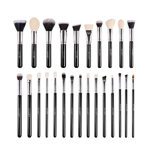 Juego de Brochas de Maquillaje Set de 25 brochas maquillaje Artist Complete Profesional(Schwarz)