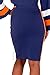 Poetic Justice Curvy Women's Navy Blue Orange Lace-Up Split Athleisure Skirts Size M