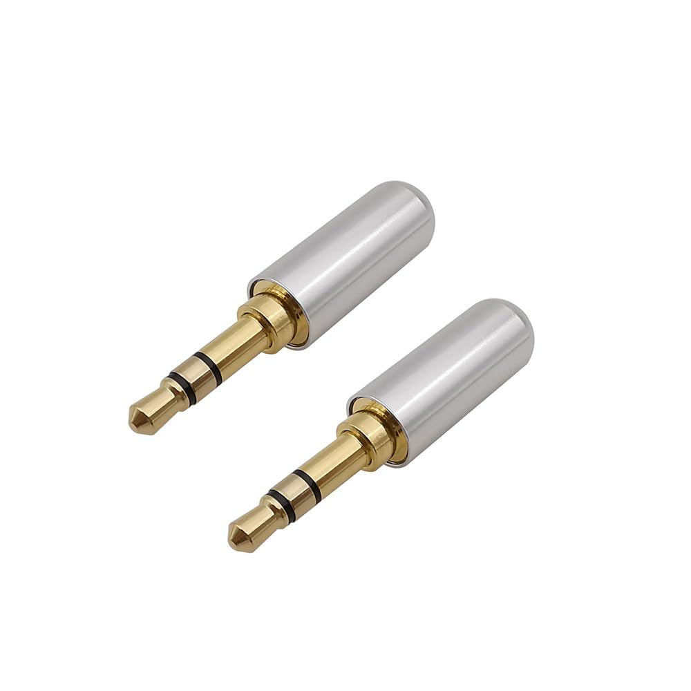 5Pcs 3.5MM 3/4 Poles Stereo Connector Headphone Jack Earphone Repair Cable Solder Wire 3.5 Jack Adapter(Black 4Pole)