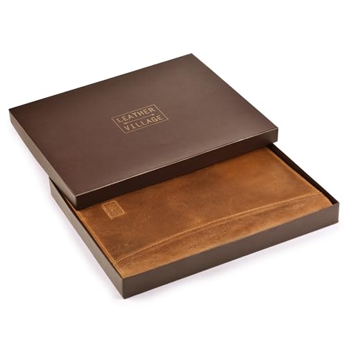 Leather Village Leather Portfolio Organizer, Professional Business Padfolio for Men & Women, Stylish Document Card Holder - Image 3