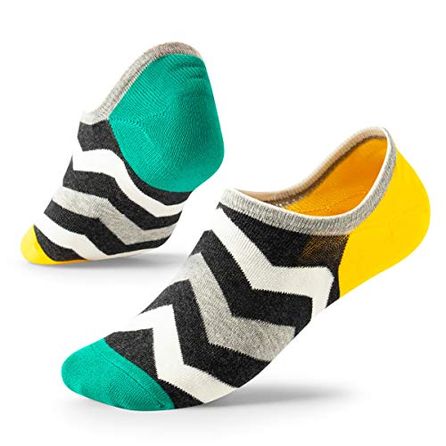Hicomlor No Show Socks With Non-Slip Grip For Men&Women- Colorful Low Cut Socks With Breathable Mesh-Hidden Liner Socks For Sneakers 5Pairs Size 7-11 (3) #TOP5