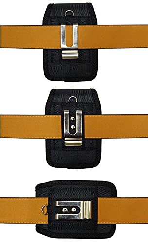 (L-V2BK) Premium Large Nylon Pouch Case with Belt Clip for Freestyle Libre & Freestyle Libre 2 with Protective Cover - Thumbnail 4