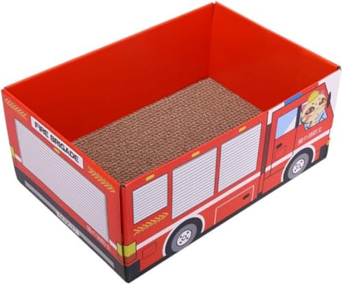 KOKUMON 猫タバコ爪切り段ボール 爪切り付き 猫ベッド 猫ソファ 爪やすり ペット用品 車用段ボール猫ボックス 猫爪とぎボード オールインワン 傷つきにくい