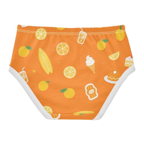 Girls' Underwear Orange Ice Cream Toddle Brief Panties 2-8 Years 203007412