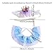 Bothyi Cat Crown Hat Lace Scarf Set Princess Costumes Elegant Reusable Headdress Outfit Pet Headwear for Wedding Birthday Photo Prop, Blue
