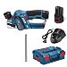 Bosch Professional 12V System Akku Hobel GHO 12V-20 (Hobelbreite max: 56 mm, inkl. 2x3,0 Ah Akku + Ladegerät, 2x Hobelmesser, in L-BOXX 136) GHO 12V-20 Professional Schwarz, Blau, Rot