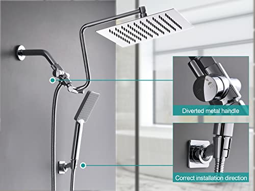 Cabezal de ducha combinado con brazo extensible 12" y manguera 71" miniatura 6