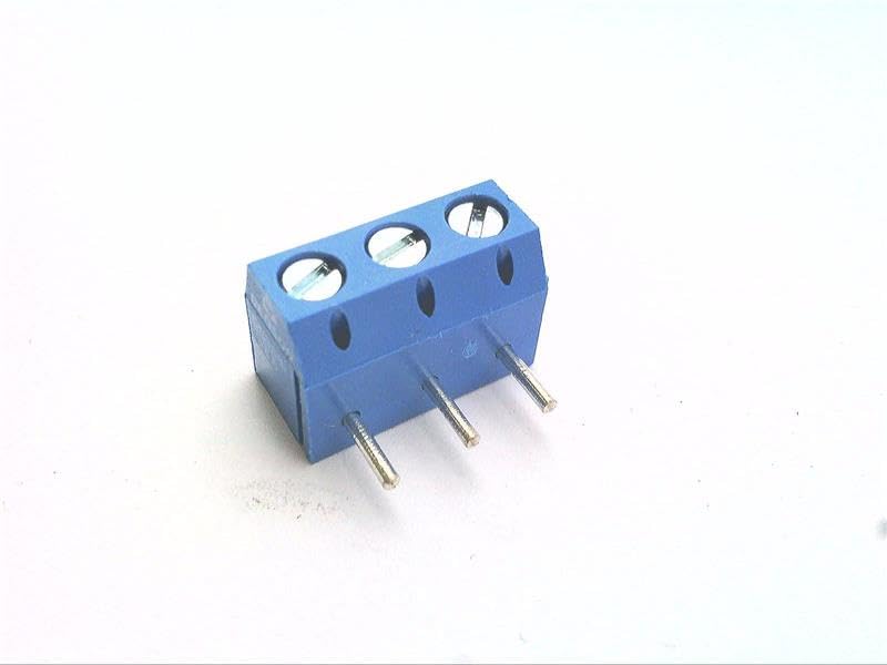 DEGSONDG301R-5.0-03P-12-00AH Terminal Block, PCB 3POS 5MM Right Angle THT Screw Term