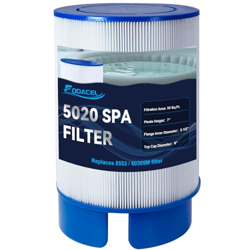 5020 Spa Filter Replacement, Compatible with Softub (July 2009 and Newer) Spa, Fit for Portico, T-140, T-220, T-300 Spa Tubs (for 5 1/2" Drain Caps), Replaces 60305M, CP-5020 and 8553 Spa Filters