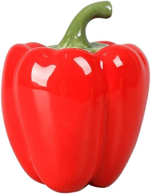 Ceramic Sugar Bowl Pepper Shape Container Candy Dish Food Storage Jar with Lid