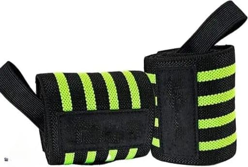 Cotton Wrist Supporter for Men & Women with Thumb Loop Straps - Wrist Wrap Gym Accessories for Hand Grip & Sports Support (perrot 4line)-image-21