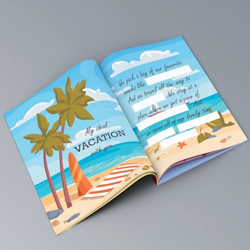 Image of Book About You Romantic Gift for Girlfriend Boyfriend, Love Message Fill in Book for Couples, Birthday Anniversary Valentine Gift for Her Him