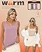 Riyiper 5 Pack Women's Fleece Lined Thermal Tank Top Seamless Square Neck Slim Fit Sleeveless Undershirt Warm Base Layer Vest(Black, Light Gray, Nude Color, Taro Purple, Pink,X-Large)