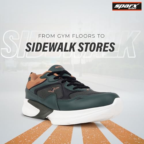 Image of SPARX Sports Running Shoes for Men - Lightweight Breathable Lace-Up Athletic Shoes with Cushioned Comfort, Shock Absorption, Durable Grip, Flexible Sole & Everyday Walking Performance