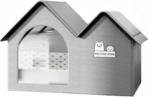 Conutoo 冷却猫ハウス 夏用 猫犬用 冷感ペットハウス 熱対策 接触涼感 耐用性 猫クーラーハウス アイスパック付き夏の猫シェルター 猫、犬、屋外、屋内用 ペット冷却ハウス エコ節電対策 保冷剤10個付属 (屋根が2つある)
