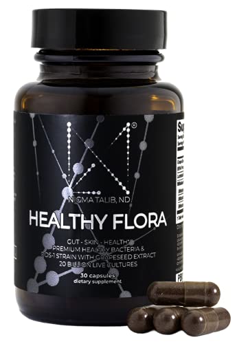 DR. NIGMA Healthy Flora Supplement | Researched Blend of Probiotics for Improved Digestion, Skin, and Gut Health | 30 Capsules