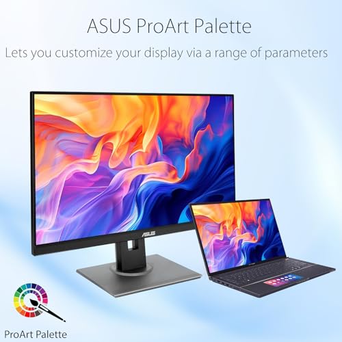 Image of ASUS ProArt 27 inch WQHD Monitor, IPS Display, 100% sRGB, Calman Verified, Ergonomic Stand | DisplayPort | HDMI | DVI-D Mini DP | USB Hub, Eye Care, Ergonomic Tilt Height Pivot Swivel Adjustable Stand