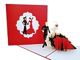 iGifts And Cards Flamenco Dancers 3D Pop Up Greeting Card - Dancing, Artist, Beautiful, Dress, Coupl