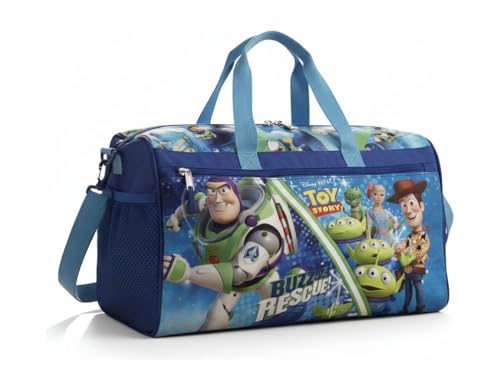 Image of Disney Pixar Toy Story Kids' Duffle Bag - Buzz Lightyear, Woody & Friends Travel Gym Bag with Adjustable Strap