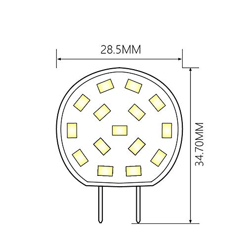 Lekibop G8 Led Bulbs Beads Lighting 110V 2.5W Energy Saving Corn Light 15 Pcs 2835 Smd Bi-Pin G8 Base No Strobe Flicker Free Halogen Replacement Bulb Under-Cabinet Light Puck Light (Cool White, 5 Pcs) #TOP1