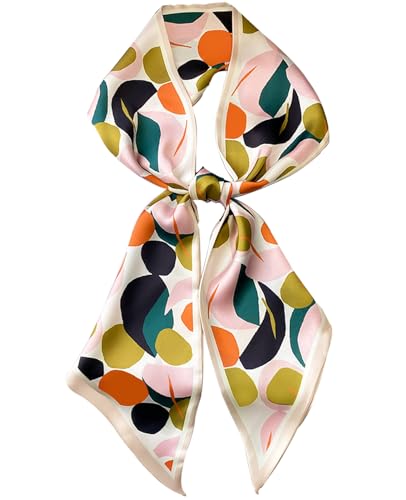 Dailyacc Hair Scarf for Women Fashion Silky Satin Headscarf Wrap Breathable Lightweight Neck Scarves For Handbag -1T2