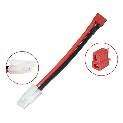 Adaptador Conector T-plug Hembra a Tamiya Macho con Cable 5cm 5 unidades miniatura 2