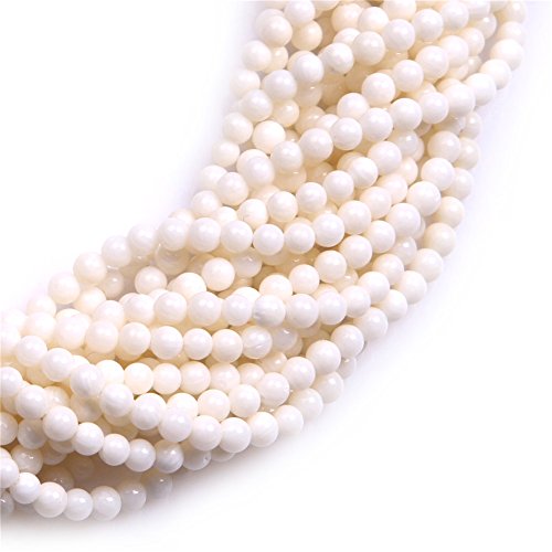 JOE FOREMAN White Coral Beads for Jewelry Making Natural Gemstone Semi Precious 4mm Round 15