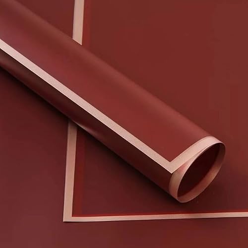 Miniatura 4 de 20 hojas de papel de regalo de flores de color puro, papel de regalo de ramo de San Valentín, impermeable, 23 x 23 pulgadas, utilizado para