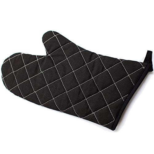 MANNKITCHEN Extra Large Oven Mitt - Heavy Duty Quilted Cotton with Flame Resistant
