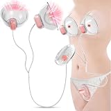 Vibration für Frauen Vibrator, 3-Cup-Set Vibratorensets für Frauen Klitoris & Brüste mit 12 Vibrations Vagina Pumpe Nippelsauger Brustwarzen Elektrisch Sex Toyset für Woman, Sex Spielzeug für die Frau